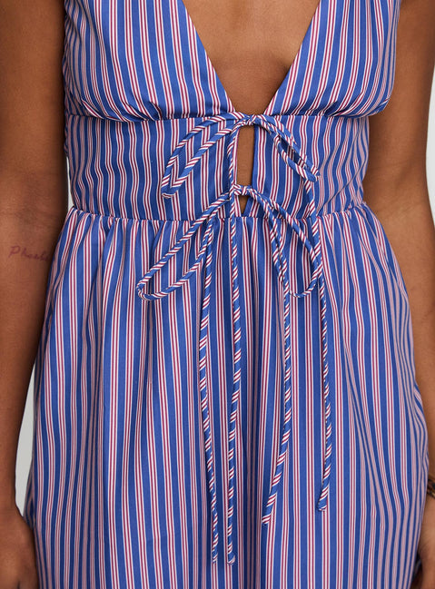 Pokey Mini Dress Navy Stripe