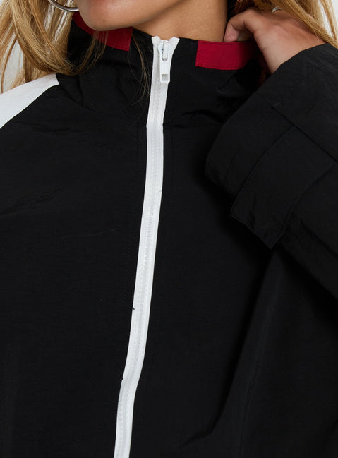 Shoreline Windbreaker Noir / White