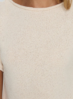 Amelise Knit Poncho Beige