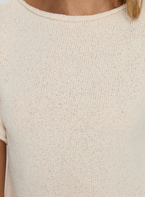 Amelise Knit Poncho Beige
