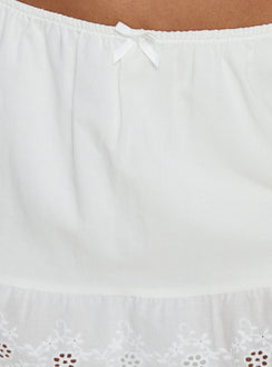 product Princess Polly Ode To Love Mini Skort White Mini Skirts Skirts 