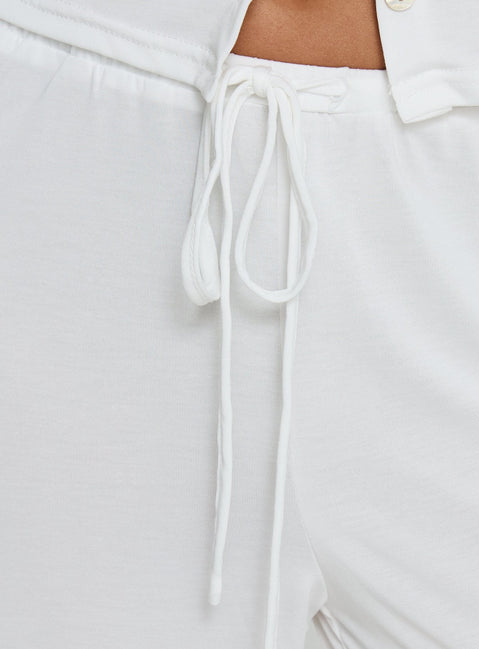 Gavrielle Jersey Wide Leg Pants White