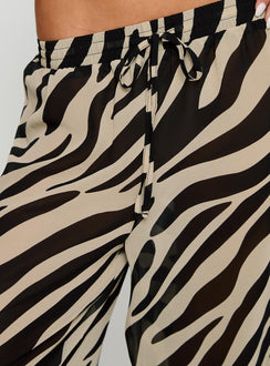 product Princess Polly Fyre Wide Leg Pant Zebra Low Rise Pants 