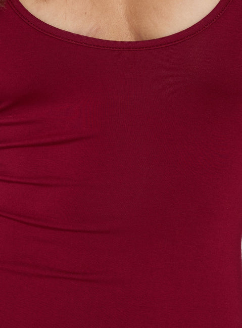 Vireya Racer Back Mini Dress Burgundy