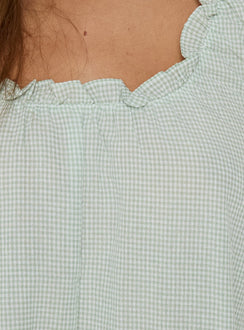 Eberta Frill Detail Swing Mini Dress Check