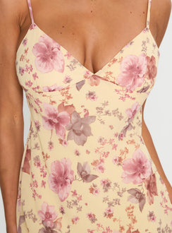 Sugar Plum Maxi Dress Cream / Floral