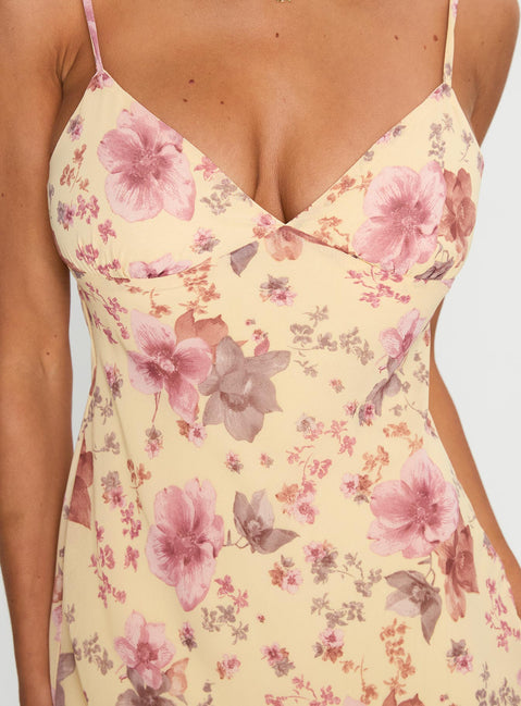 Sugar Plum Maxi Dress Cream / Floral