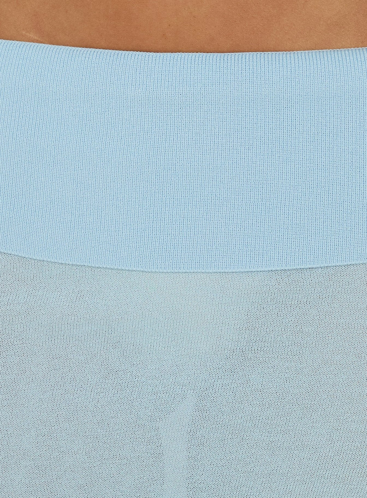 Barbarina Foldover Knit Midi Skirt Blue