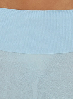 Barbarina Foldover Knit Midi Skirt Blue