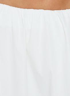 Lunea Concealed Waistband Maxi Skirt White