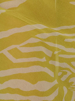 Babydoll Sheer Midi Skirt Chartreuse