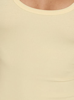 Baseline Rib Halter Mini Dress Butter