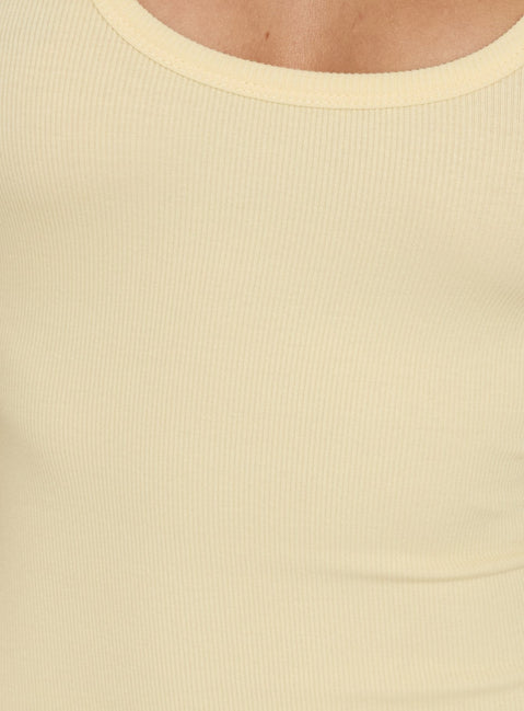 Baseline Rib Halter Mini Dress Butter