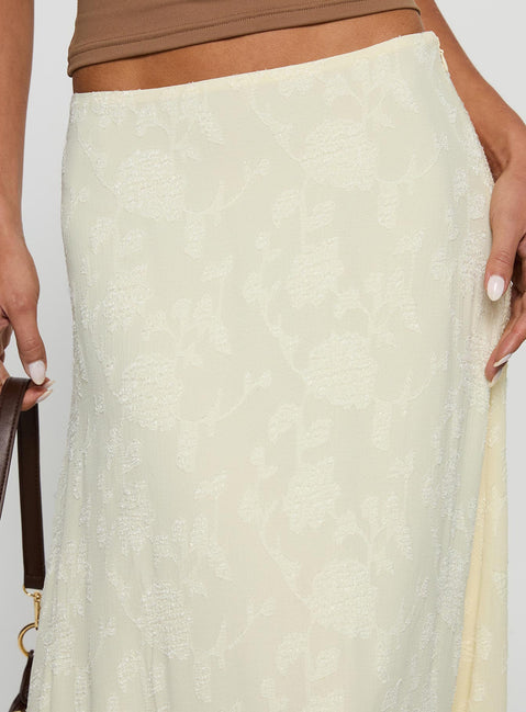 product Princess Polly Su Casa Low Waist Maxi Skirt Yellow Maxi 