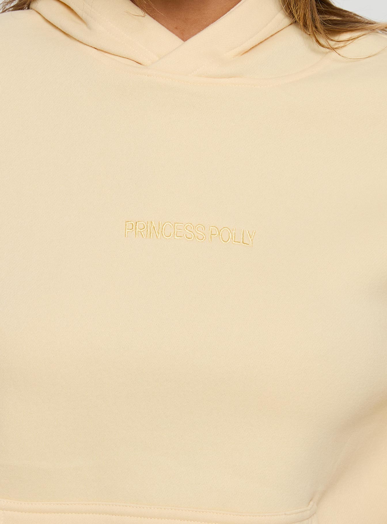 Princess Polly Hooded Sweatshirt Yellow