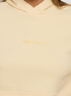 Princess Polly Hooded Sweatshirt Yellow