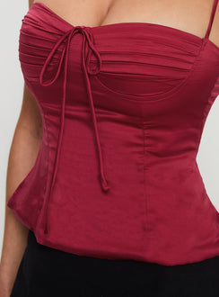 Hildy Tie Back Top Red