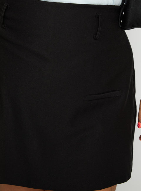 Grant My Wish Mini Skort Black Curve