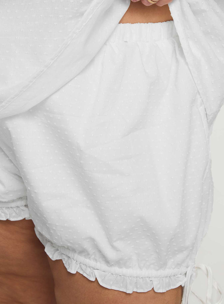 Invisible String Sleep Short White Curve | Princess Polly AU