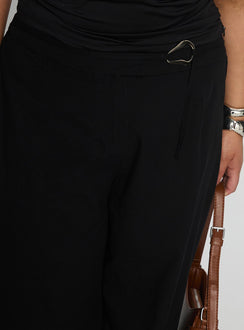 Lucetta Wide Leg Pant Black Curve