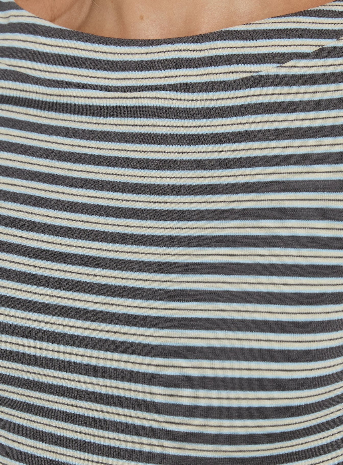 Destinie Boatneck 3/4 Sleeve Romper Multi Stripe