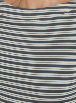 Destinie Boatneck 3/4 Sleeve Romper Multi Stripe