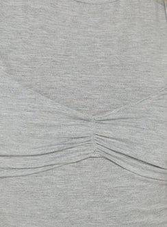 Maicey Layered Bralette Tank Grey Marle