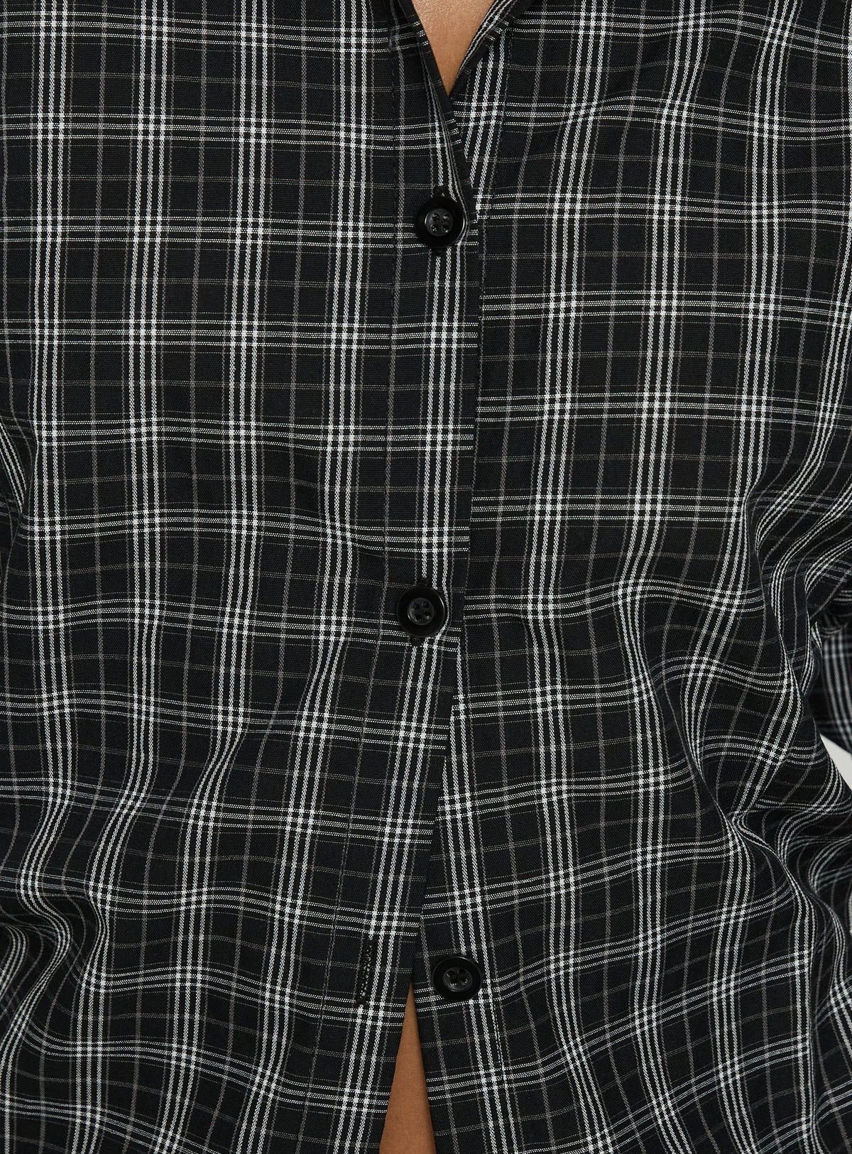 Quiny Long Sleeve Shirt Black Check