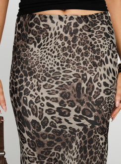 Manda Maxi Skirt Leopard