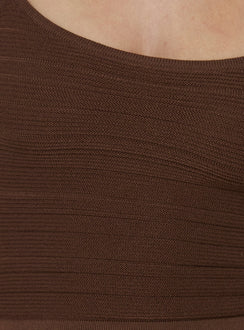 Wilah Knit Tank Top Brown