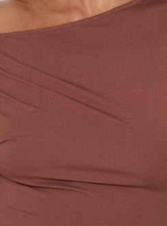 Luckiest Girl Off Shoulder Cinched Top Clay