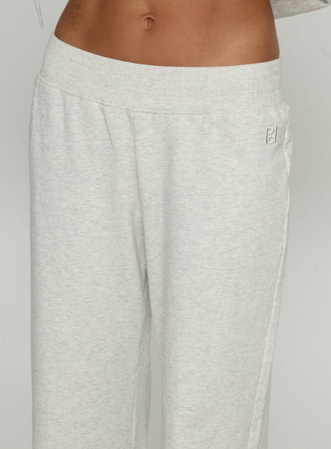 product Princess Polly Summits Flared Track Pants Grey Marle Mid Rise Pants 