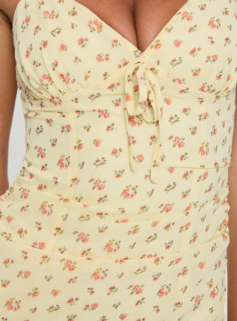 product Princess Polly Kyro Mini Dress Yellow Plunger 