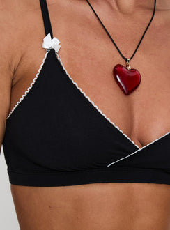 Slumber Jersey Sleep Bralette Black