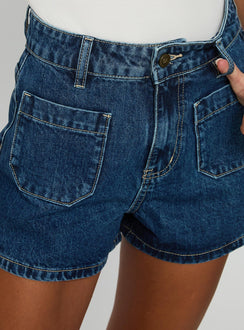 Take My Breath Denim Shorts Blue