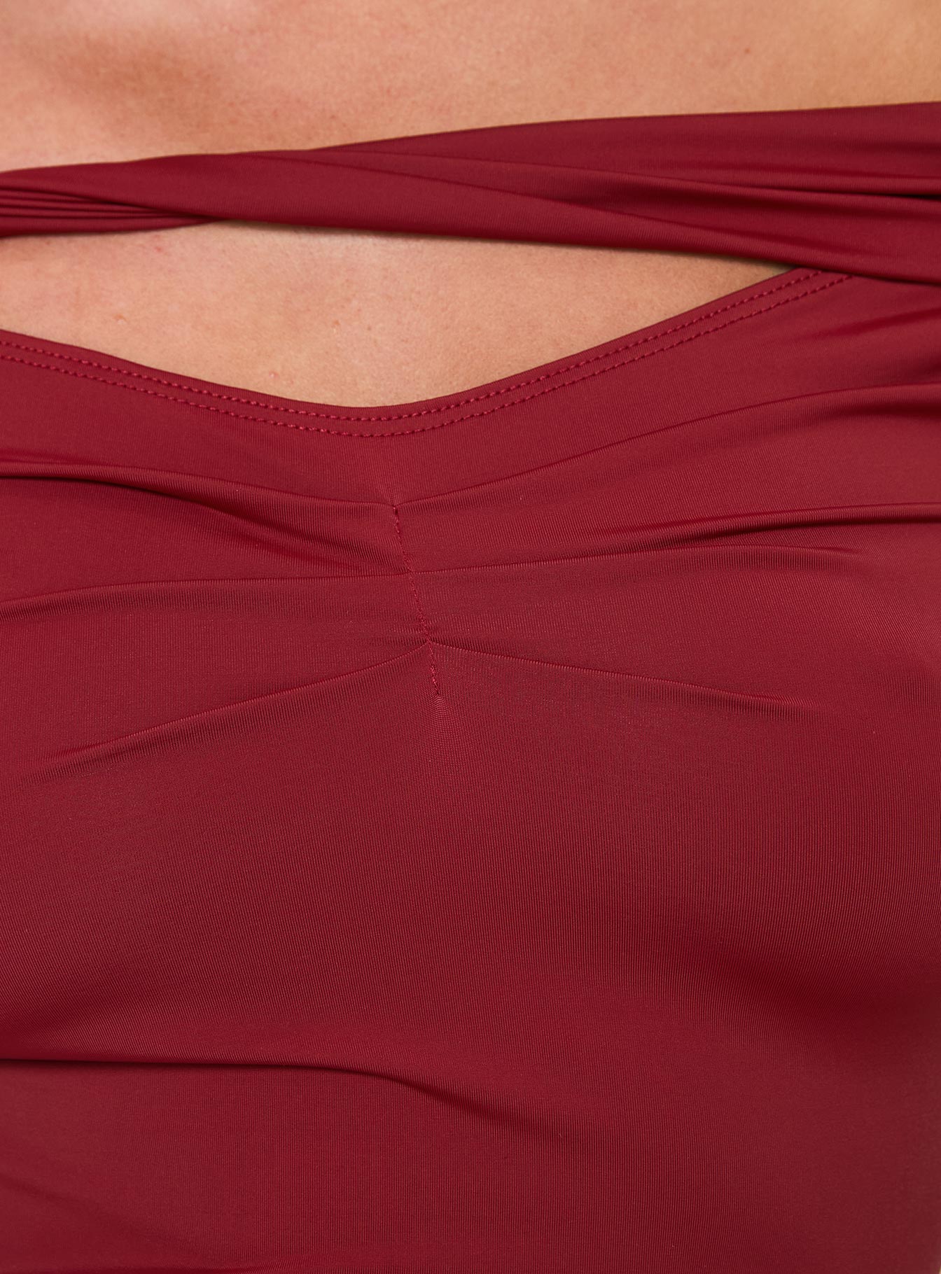 product Princess Polly Kressida Off The Shoulder Top Red Full Sleeves Asymmetric Neckline 