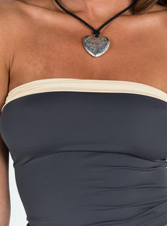 product Princess Polly Sleeveless Asymmetric Neckline  Miko Tube Top Slate