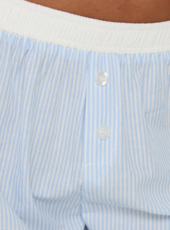 Meava Elasticated Waist Sleep Pants Blue Stripe