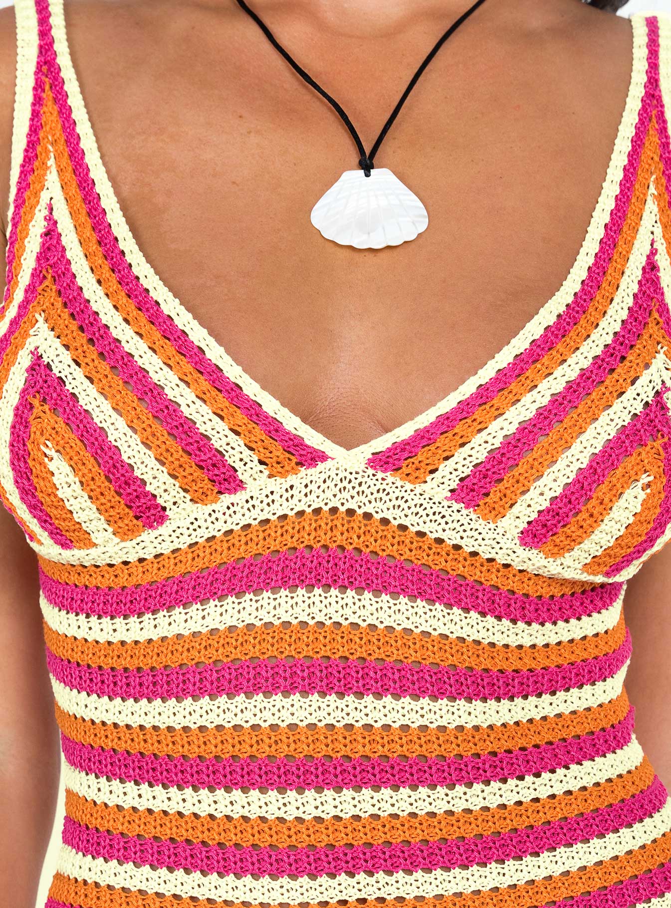 product Princess Polly Scoop Neck  Pareem Mini Dress Orange Stripe