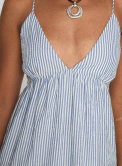 Lost Upstate Maxi Dress Blue Stripe