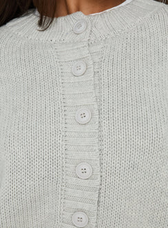 Edern Cardigan Light Grey Marle