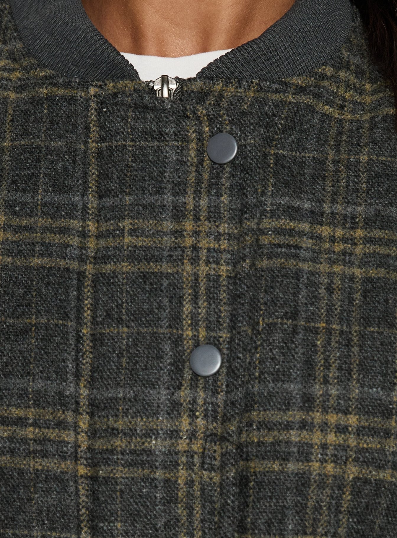 Stick Season Quilted Jacket Grey Check