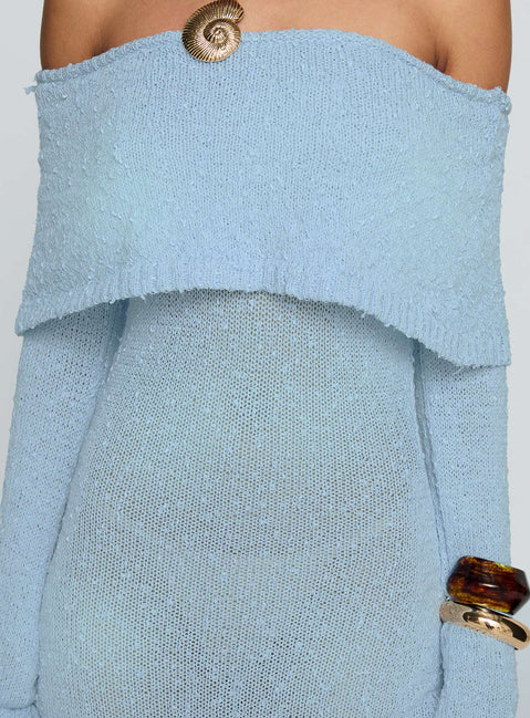 Karynn Long Sleeve Maxi Dress Blue