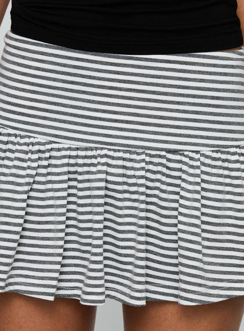 Ruelle Mini Skort Grey / White