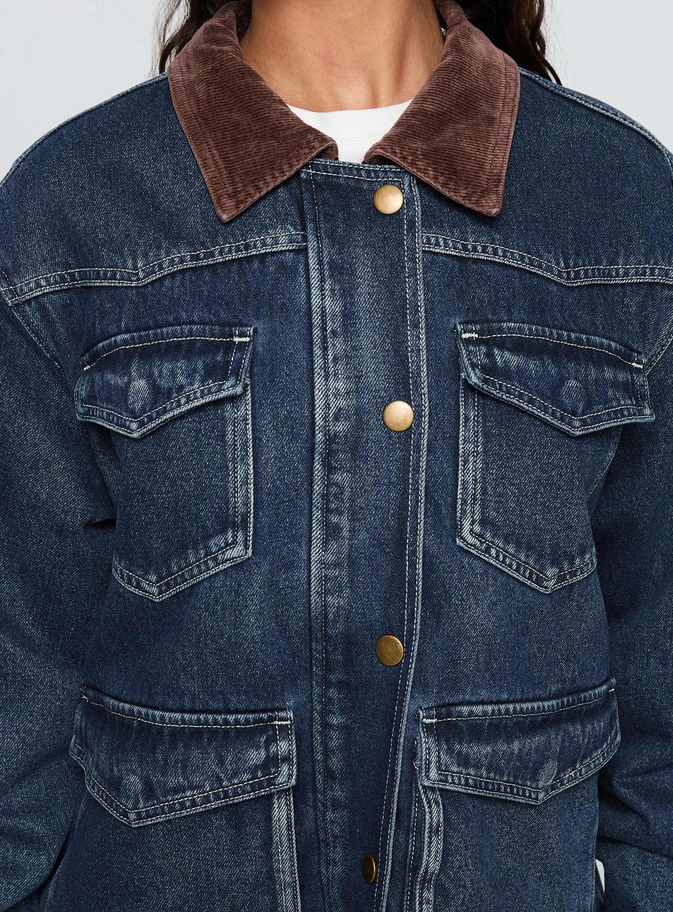 Counterpart Pocket Front Denim Jacket Blue