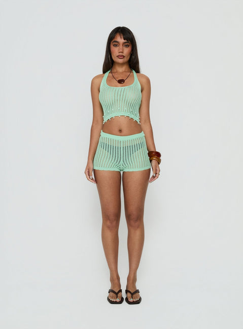 Next Level Knit Shorts Green