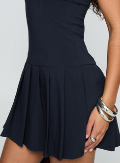 Mark My Words Strapless Playsuit Blue