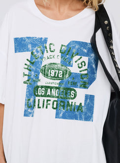 Athletic Division Graphic Top White