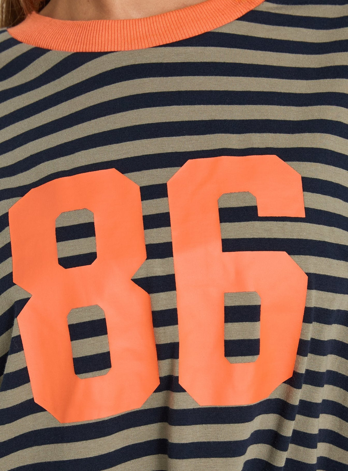 All Rounder Long Sleeve Varsity Graphic Top Multi Stripe
