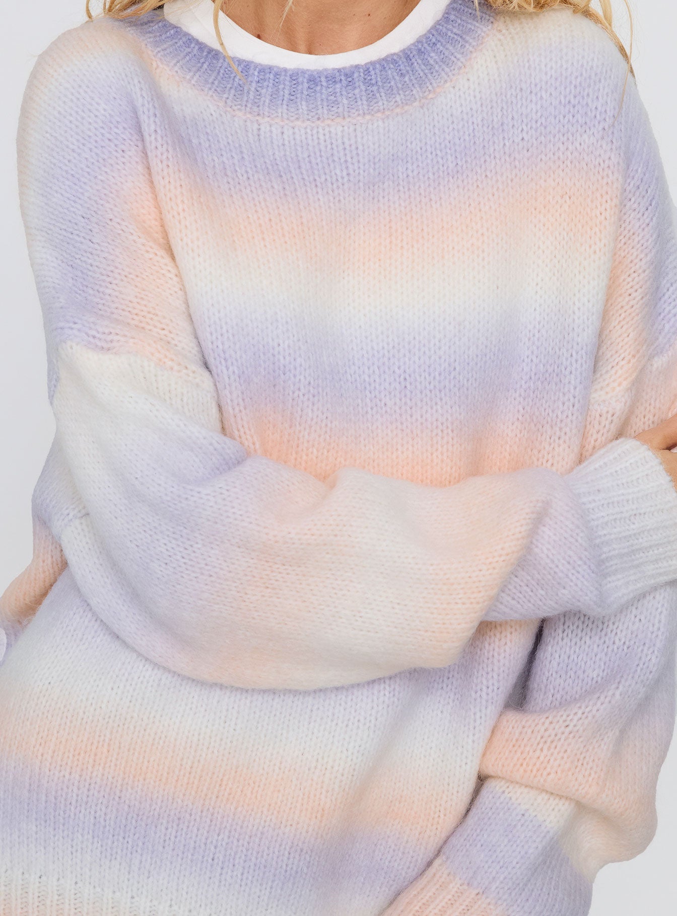 Orliana Ombre Knit Sweater Purple Multi